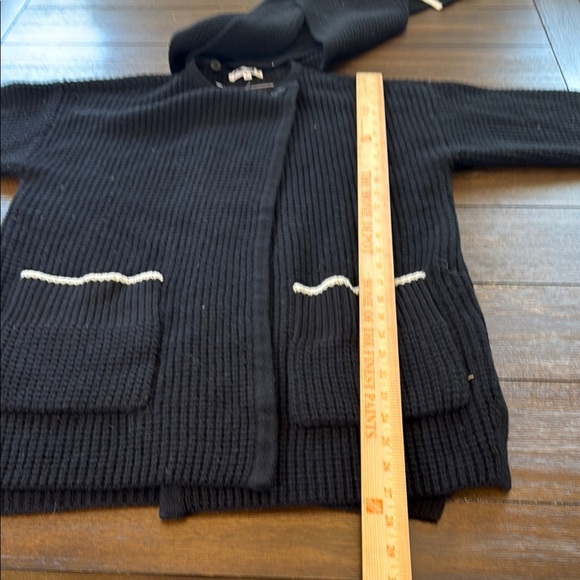 Madewell Merino Wool-Blend Scarf Sweater Jacket Size Small - Picture 11 of 13